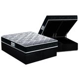 Cama Box Bau Queen Colchao Espuma D33 Probel Ep Firmepedic Prodormir Advanced Tech1500 Double Face Base Crc Suede Black 158x198