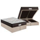 Cama Box Bau Queen Colchao Molas Probel Masterpocket Ensacadas Prodormir Evolution Base Crc Suede Clean 158x198