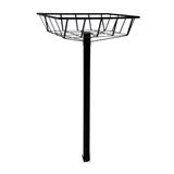 Lixeira De Rua Calçada Parque Cesto Raso Preta 112x60x45cm