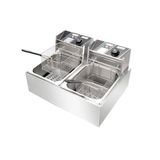 Fritadeira Elétrica 2 Cubas Aço Inox 10 Litros 220v 5000w