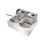 Fritadeira Elétrica 2 Cubas Aço Inox 12 Litros 220v 5000w