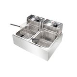 Fritadeira Elétrica 2 Cubas Aço Inox 10 Litros 110v 3600w