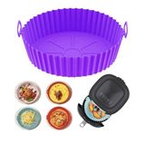 Cesto Forma Silicone Airfryer 20cm Antiaderente - Roxo