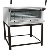 Forno De Lastro Industrial Venâncio Itália Roma Aço Inox 110 Cm Com Pedra Refratária Gás Glp Firi110