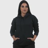 MOLETOM CANGURU FEMININO KEROLOOK PRETO