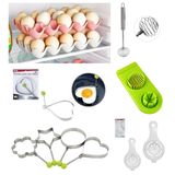 Kit Ovo 5 Peças - Cortador Molde Ovo Para Hambúrguer