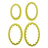 Cortador Oval Babado 4 Peças Blue Star