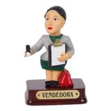 Miniatura Em Resina Vendedora  8 Cm