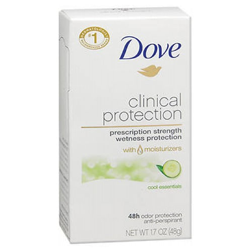 Antitranspirante E Desodorante Dove Clinical Protection Solid Cool Essentials Cool Essentials 1.7 Oz Da Dove (pacote Com 6)