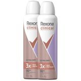 Kit 2 Desodorantes Rexona Clinical Antitranspirante Aerossol Extra Dry 150ml