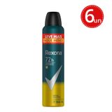 Kit Desodorante Aerosol Rexona V8 Amarelo 250ml - 6 Unidades