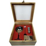 Kit Gin Tônica Taça Cristal Especiarias Colher Dosador Inox