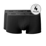 Kit Com 4 Cuecas Boxer Sport Preta - Polo Match