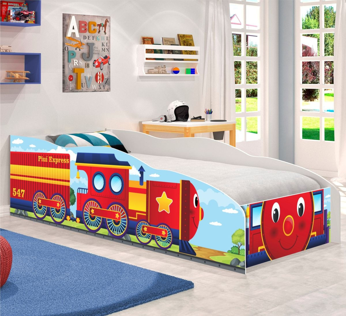 Cama Infantil Premium Kids Carro Trem Piuí Express