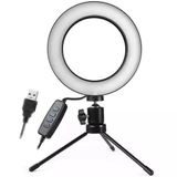 Ring Light 6 Polegadas Iluminador Led Selfie Maquiagem Tripé Celular Blogueira Foto