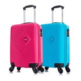 Kit Malas De Viagem Bordo 2 Peças Azul E Pink Zug Swiss Move