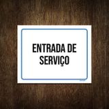 Placa Ambiente Sinalização Setor Entrada De Serviço 18X23