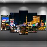 Quadro Mosaico Las Vegas 5 Peças 1,20x0,70cm  LV 01