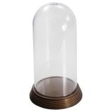 Redoma De Acrílico Cúpulas Base Com Dourada Grande 19 Cm