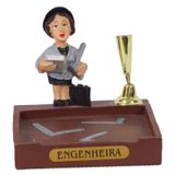 Miniatura Profissional Engenharia Resina Porta Caneta/Papel