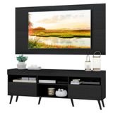 Rack com Painel Tv até 65' Pés Retrô 2 Portas Multimóveis
