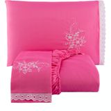 Jogo De Cama Casal Queen 3 Peças Pink