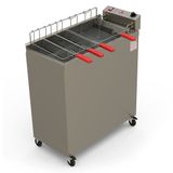 Fritadeira Elétrica Água E Óleo Pr-3008e Progás Aço Inox Escovado 5000 / 8000 Watts 36 L De Óleo 220v Progás