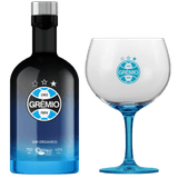 Kit Gin Bë Grêmio Garrafa Deagradê 750 Ml Com Taça