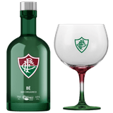 Kit Gin Bë Fluminense Garrafa Verde 750 Ml Com Taça