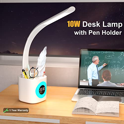 Hokone Lâmpadas De Mesa Para Home Office, Lâmpada De Mesa Led Com Caneta