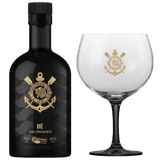 Kit Gin Bë Corinthians Garrafa Preta 750 Ml Com Taça