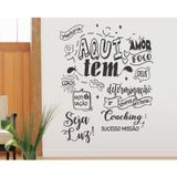 Adesivo Decorativo De Parede Frase Aqui Tem Amor Para Sala