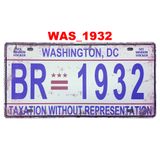 Quadro Placa Decorativa Metal Cidades Washington Dc Eua Usa