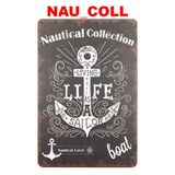Quadro Placa Decorativa Metal Navio Vida Maritima Marinheiro