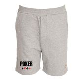 Bermuda Masculina Moletom Poker Macia Academia Casual Cinza Gg