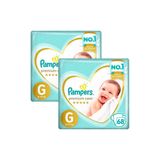 Kit 136 Fraldas Pampers Premium Care Nova Jumbo Tamanho G