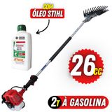 Mãozinha De Café Profissional Nakashi Dl262mdl Com Haste Longa 1500mm E Motor De Alta Potência Mitsubishi Tu26 + 01 Óleo Castrol Stihl Lubrificante