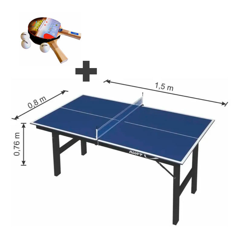 Mini Mesa de Ping Pong Klopf 12mm em MDP 1003 - Carrefour - Carrefour