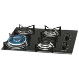 Cooktop Fischer 4Q Tripla Chama Gás Mesa Vidro Preto
