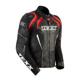 Jaqueta Couro Moto Sniper V2 Motoqueiro Cupim Esportiva Texx - 2xl - Preto E Vermelho