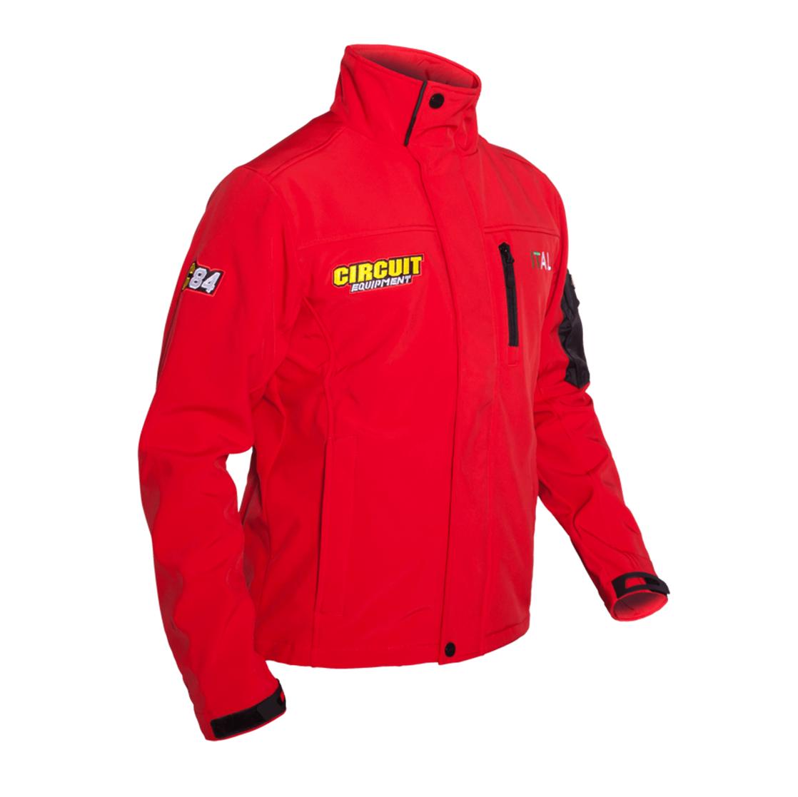 Jaqueta Softshell Circuit Itália Moto Motociclista Inverno - Vermelho - 4g