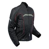 Jaqueta Moto New Strike V2 Summer Protetor Ventilação Texx - 4xl - Preto E Vermelho