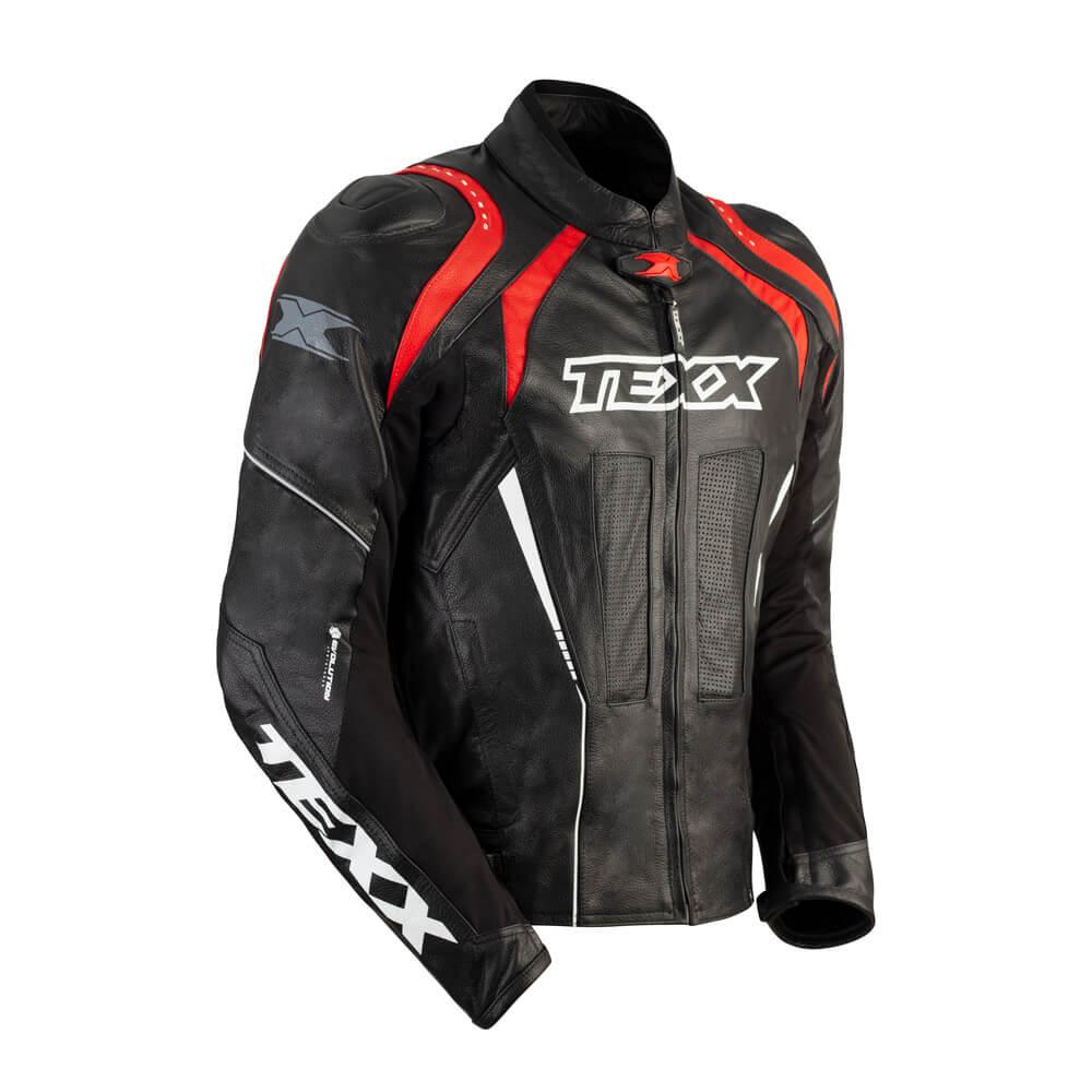 Jaqueta Couro Moto Sniper V2 Motoqueiro Cupim Esportiva Texx - L - Preto E Vermelho