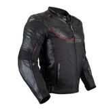 Jaqueta Moto Falcon V2 Impermeável Couro Motociclista Texx - M - Preto E Vermelho