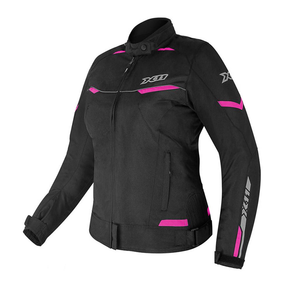 Jaqueta X11 Guard 2 Feminina Com Proteção Moto Motociclismo - Gg - Preto E Rosa