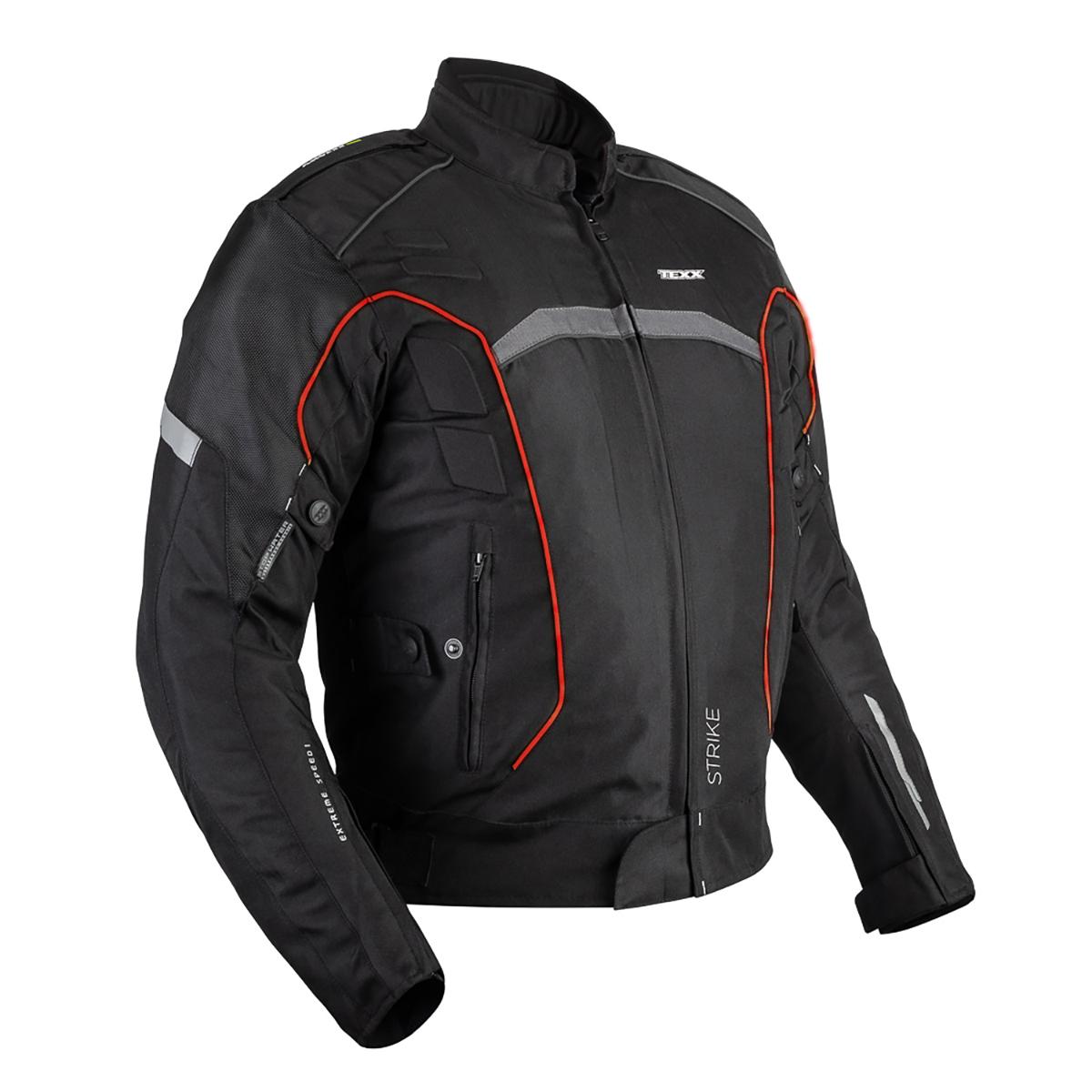 Jaqueta Impermeável Moto New Strike V2 Texx Motoqueiro Chuva - 4xl - Preto E Vermelho