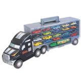 Super Carreta C/ 21 Carrinhos De Metal - Braskit