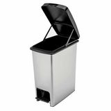 Lixeira com Tampa 8,4L Polipropileno Reyplast Magaly Metalizado e Preto