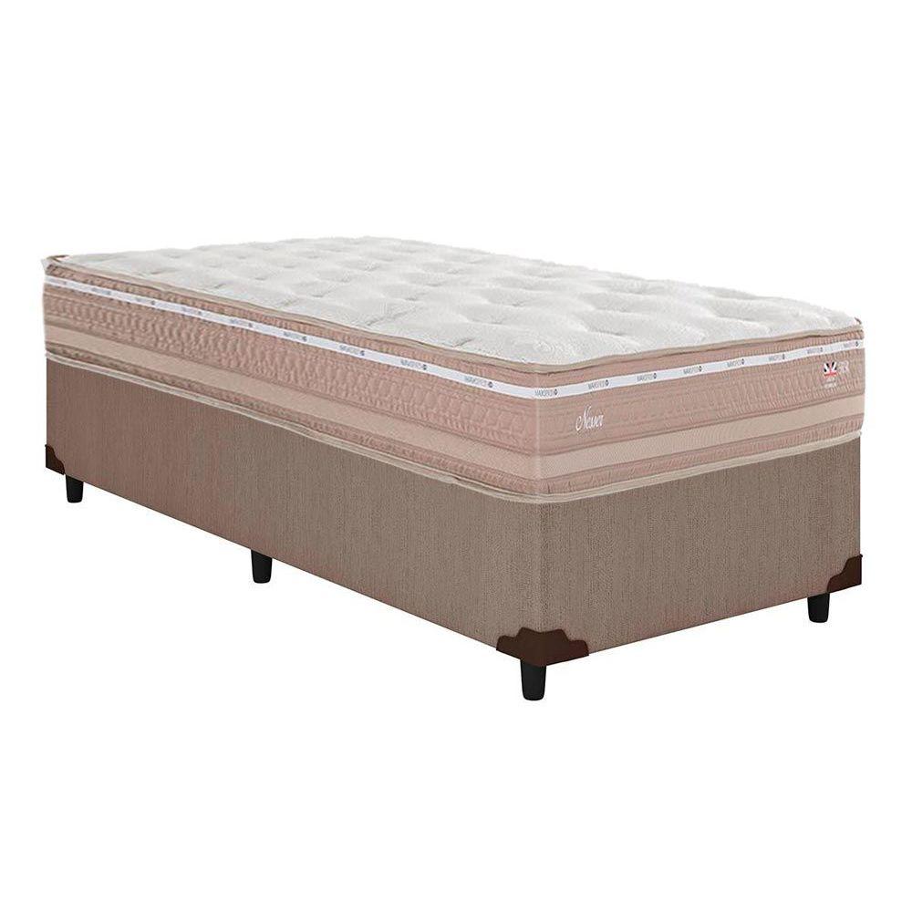 Cama Box Solteiro Colchao Molas Herval Maxspring Nesser Base Crc Courano Clean 88x188