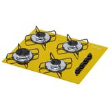 Cooktop 4 Bocas Chamalux Ultra Chama Em Arame - Amarelo